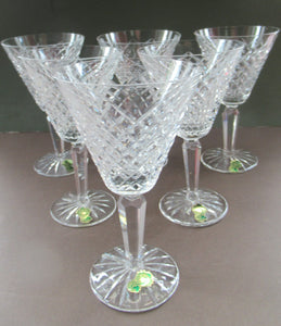 Set of Six Waterford Templemore Large Goblets or Red Wine Glasses 1950s
