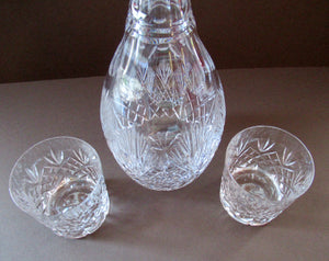 Iona Pattern Edinburgh Crystal Decanter (and two Crystal tumblers)