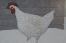 Load image into Gallery viewer, James Fairgrieve 1980s Study of a White Rooster in the Snow
