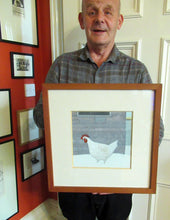 Load image into Gallery viewer, James Fairgrieve 1980s Study of a White Rooster in the Snow
