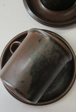 Load image into Gallery viewer, Set of Six Ruska Smaller Coffee Cups and Saucers 1960s Ulla Procope. Made in Finland
