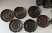 Load image into Gallery viewer, Set of Six Ruska Smaller Coffee Cups and Saucers 1960s Ulla Procope. Made in Finland
