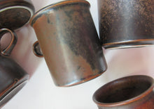 Load image into Gallery viewer, Set of Six Ruska Smaller Coffee Cups and Saucers 1960s Ulla Procope. Made in Finland
