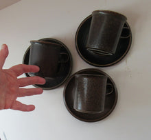 Load image into Gallery viewer, Set of Six Ruska Smaller Coffee Cups and Saucers 1960s Ulla Procope. Made in Finland
