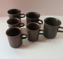 Load image into Gallery viewer, Spares Six 1960s Ruska Cups 3 Large 3 Small Ulla Procope Finland
