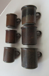 Spares Six 1960s Ruska Cups 3 Large 3 Small Ulla Procope Finland