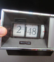 Load image into Gallery viewer, Fabulous SPACE AGE Vintage JAPANESE Flip Clock or Wind Up Alarm Clock. Rhythm No 16506
