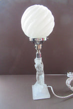 Load image into Gallery viewer, 1930s Walther &amp; Sohne German Art Deco Frosted Glass Nude Table Lamp
