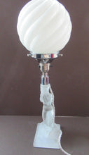 Load image into Gallery viewer, 1930s Walther &amp; Sohne German Art Deco Frosted Glass Nude Table Lamp
