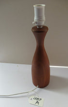 Load image into Gallery viewer, Vintage 1960s Turned Solid Teak Table Lamp
