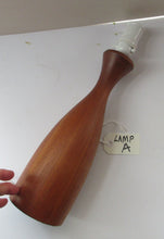 Load image into Gallery viewer, Vintage 1960s Turned Solid Teak Table Lamp
