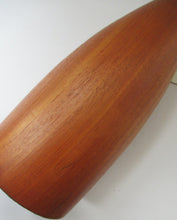 Load image into Gallery viewer, Vintage 1960s Turned Solid Teak Table Lamp
