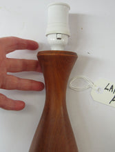 Load image into Gallery viewer, Vintage 1960s Turned Solid Teak Table Lamp
