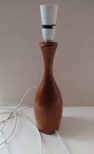 Load image into Gallery viewer, Vintage 1960s Turned Solid Teak Table Lamp
