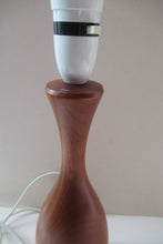 Load image into Gallery viewer, Vintage 1960s Turned Solid Teak Table Lamp
