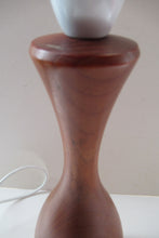 Load image into Gallery viewer, Vintage 1960s Turned Solid Teak Table Lamp
