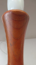 Load image into Gallery viewer, Vintage 1960s Turned Solid Teak Table Lamp
