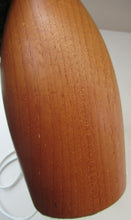 Load image into Gallery viewer, Vintage 1960s Turned Solid Teak Table Lamp
