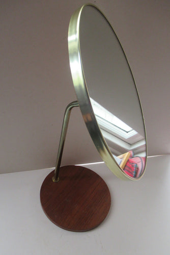 LARGE Rare 1960s Vintage G-Plan Style Desktop Teak Swivel Mirror