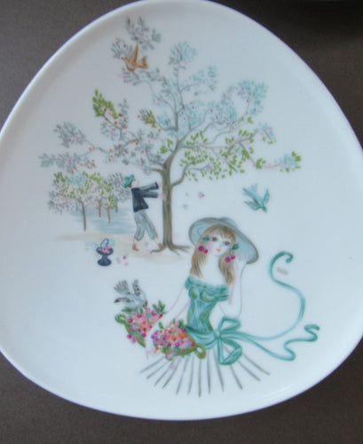 Vintage 1960s Decorative Plate by Rosenthal. Designed by Bele Bachem