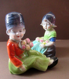Vintage 1930s / 1940s Ceramic DUTCH Boy and Girl Pair of Bookends ...