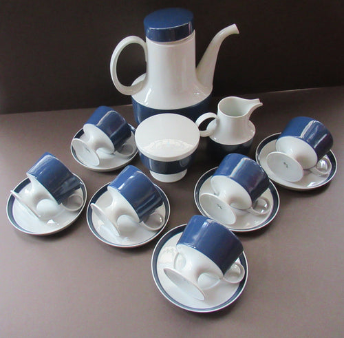 1960s Tapio Wirkkala Porcelain Coffee Set. Composition Shape for Rosenthal