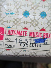 Load image into Gallery viewer, Vintage Lady-Mate Music Box Desk Top Musical Compact
