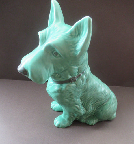 Vintage Sylvac Scottie Dog  Scottish Terrier Green No. 1209