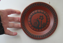 Load image into Gallery viewer, 1960s Scottie Wilson Small Plate or Saucer Terracotta 6  1/4 inches
