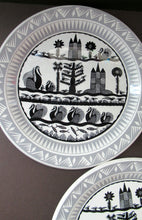 Load image into Gallery viewer, 1960s Scottish Wilson Dessert Plate Black and White Royal Worcester 10 inches 
