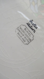 1960s Scottish Wilson Dessert Plate Black and White Royal Worcester 10 inches 1960s Scottish Wilson Dessert Plate Black and White Royal Worcester 10 inches 