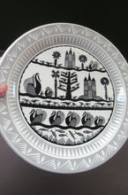 Load image into Gallery viewer, 1960s Scottish Wilson Dessert Plate Black and White Royal Worcester 10 inches 
