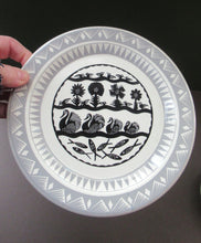 Load image into Gallery viewer, Vintage 1960s SCOTTIE WILSON Black and White Side Plate for  ROYAL WORCESTER. 8 inches
