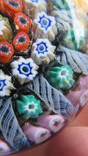 Load image into Gallery viewer, 1950s Vasart Paperweight Scottish Vintage Glass 10 Spokes and Millefiori Canes
