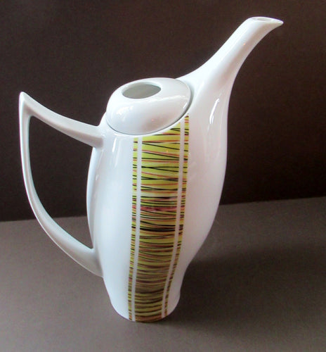 POLISH Coffee Pot. Chodziez Hummingbird Porcelain Pot Designed by Marzena Wolinska