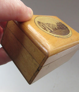 Pair of Victorian Mauchline Ware Boxes. Hollyrood Palace and Falkland Palace