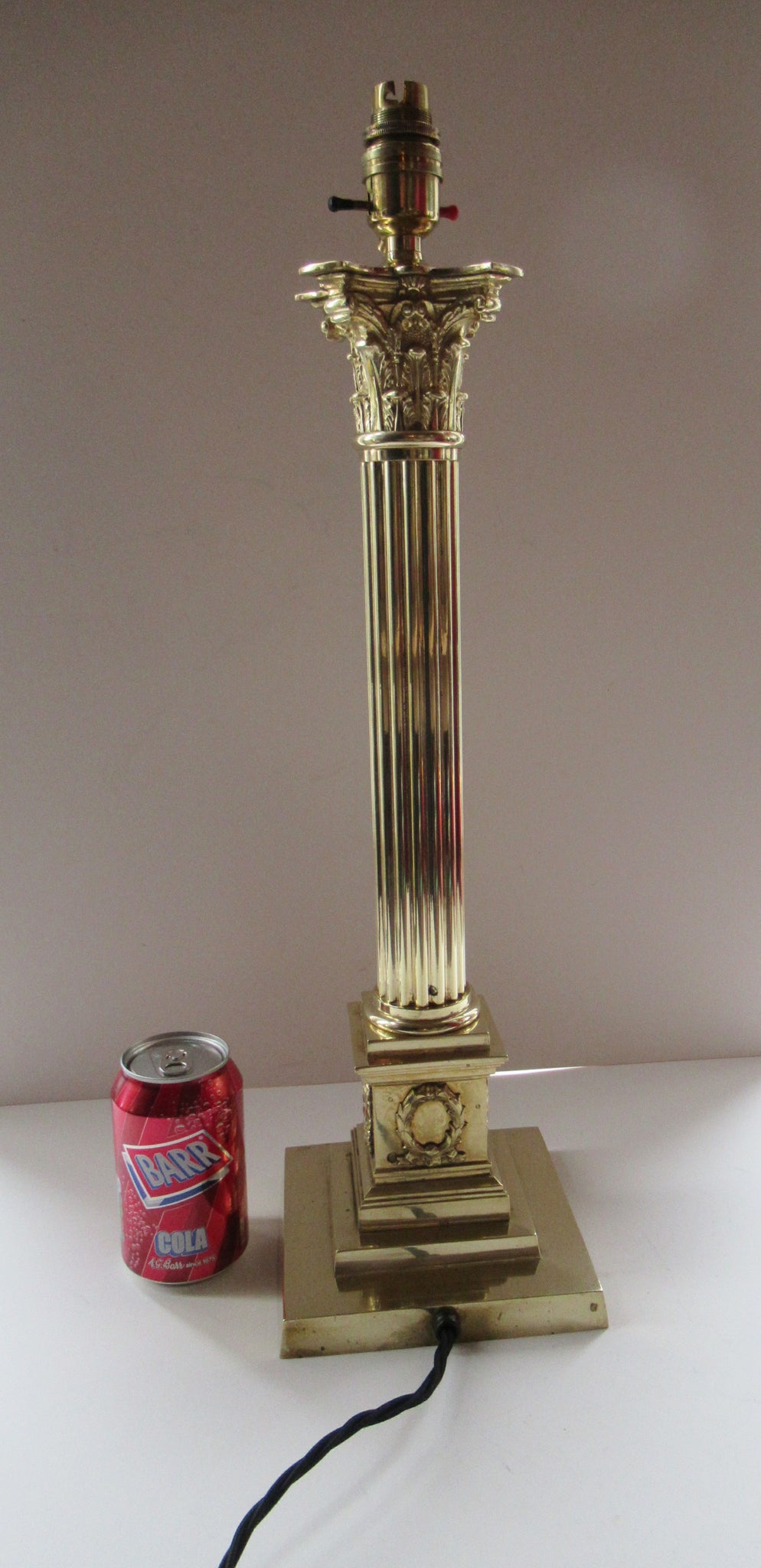 Vintage Crystal & Corinthian Brass Lamp