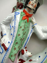 Load image into Gallery viewer, 1860s Staffordshire Figurine Murder Crime Subject Thomas Smith William Collier Poacher
