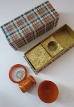 Load image into Gallery viewer, Art Deco Genuine Amber Bakelite Breakfast Set in Original Presentation Box
