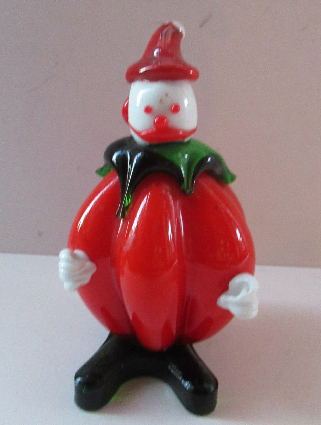 Vintage Murano 2024 Tomato Clown Art Glass Figurine