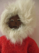 Load image into Gallery viewer, Vintage Mid Century Inuit Eskimo Doll with handmade felt clothes
