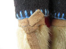 Load image into Gallery viewer, Vintage Mid Century Inuit Eskimo Doll with handmade felt clothes
