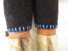 Load image into Gallery viewer, Vintage Mid Century Inuit Eskimo Doll with handmade felt clothes
