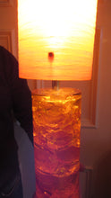 Load image into Gallery viewer, 1970s Orange Shattaline Perspex Lamp with Original Tangerine Shadee
