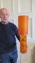 Load image into Gallery viewer, 1970s Orange Shattaline Perspex Lamp with Original Tangerine Shadee
