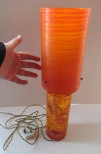 Load image into Gallery viewer, 1970s Orange Shattaline Perspex Lamp with Original Tangerine Shadee
