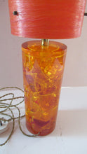 Load image into Gallery viewer, 1970s Orange Shattaline Perspex Lamp with Original Tangerine Shadee
