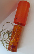 Load image into Gallery viewer, 1970s Orange Shattaline Perspex Lamp with Original Tangerine Shadee
