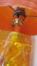 Load image into Gallery viewer, 1970s Orange Shattaline Perspex Lamp with Original Tangerine Shadee
