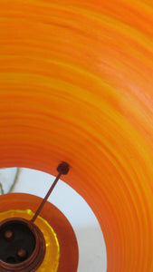 1970s Orange Shattaline Perspex Lamp with Original Tangerine Shadee